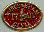 Brass Plaque - Worcs & B'ham Canal