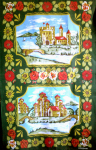 Roses & Castles tea towel