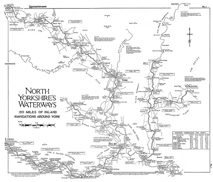 Lockmaster Map No.1 - North Yorkshire's Waterways