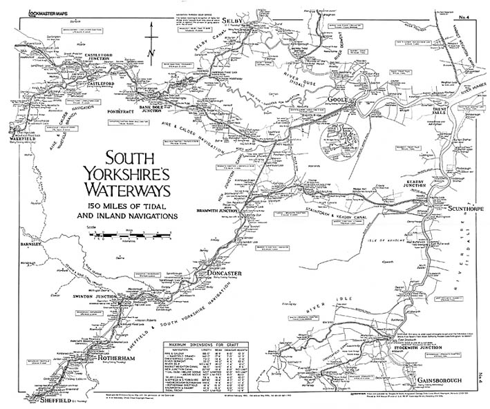 Lockmaster Map No.4 - South Yorkshire's Waterways