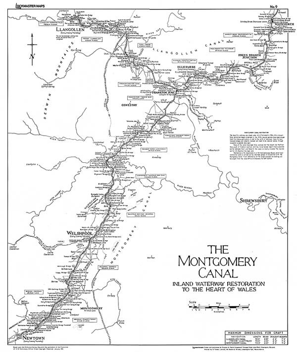Lockmaster Map No.9 - The Montgomery Canal