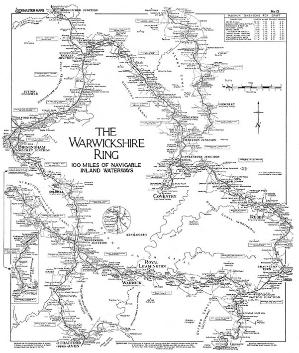 Lockmaster Map No.13 - The Warwickshire Ring
