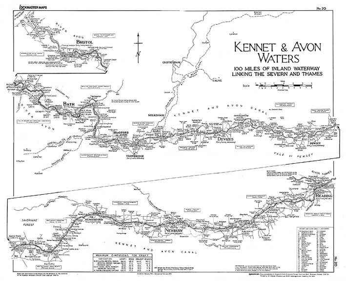 Lockmaster Map No.20 - Kennet & Avon Waters