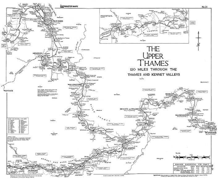Lockmaster Map No.21 - The Upper Thames