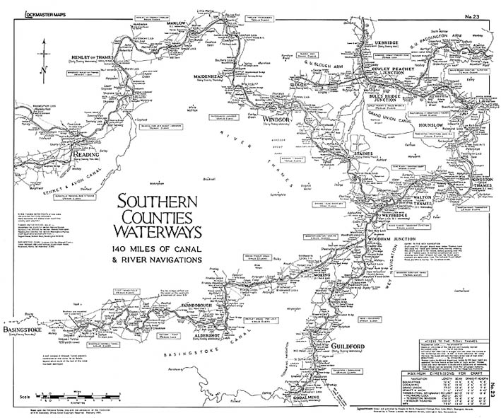 Lockmaster Map No.23 - Southern Counties Waterways