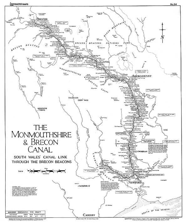 Lockmaster Map No.24 - Monmouthshire & Brecon Canal