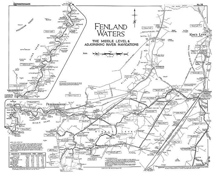 Lockmaster Map No.25 - Fenland Waters