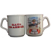 Gate Crasher (male) Mugs