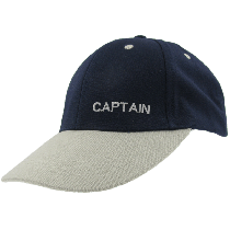 Baseball Blue Cap, Embroidered Captain