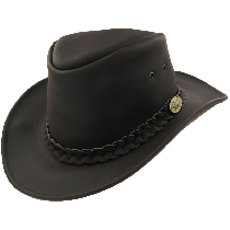 Leather Boater's Hat (Medium)