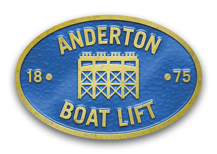 Anderton Lift - Metal Oval Bridge Plaque Magnet