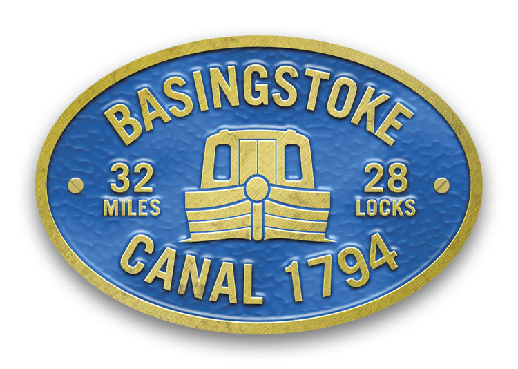 Basingstoke Canal - Metal Oval Bridge Plaque Magnet
