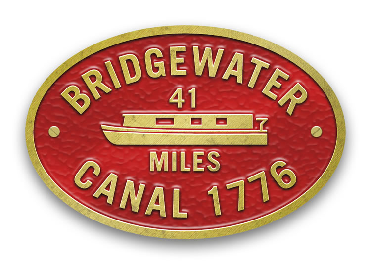 Bridgewater Canal - Metal Oval Bridge Plaque Magnet