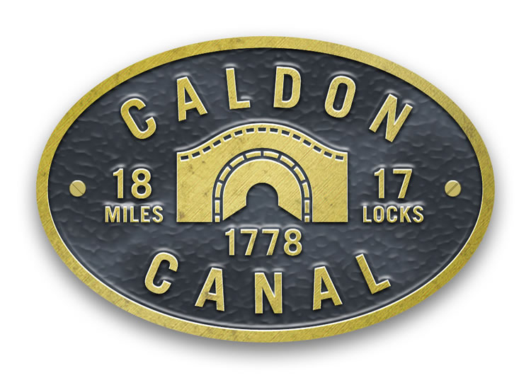 Caldon Canal - Metal Oval Bridge Plaque Magnet