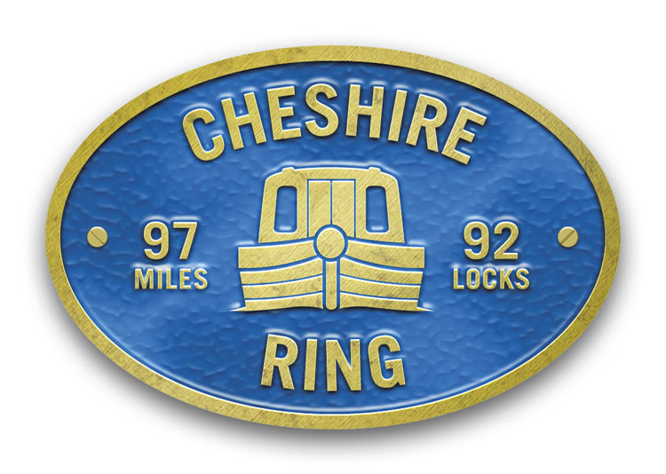 Cheshire Ring - Metal Oval Bridge Plaque Magnet