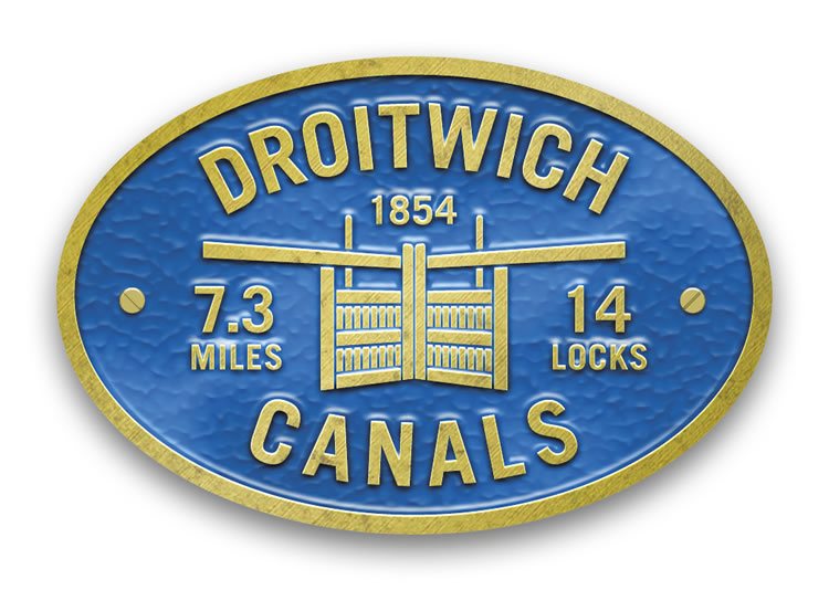 Droitwich Canals - Metal Oval Bridge Plaque Magnet