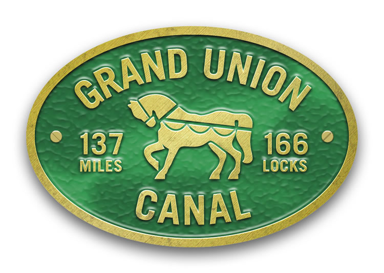 Grand Union Canal - Metal Oval Bridge Plaque Magnet