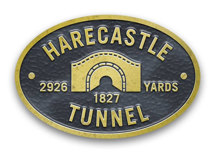 Harecastle Tunnel - Metal Oval Bridge Plaque Magnet