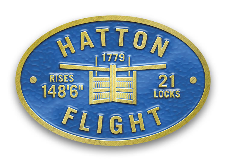Hatton Flight - Metal Oval Bridge Plaque Magnet