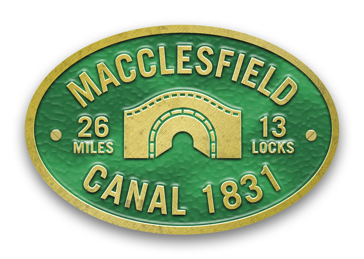 Macclesfield Canal - Metal Oval Bridge Plaque Magnet
