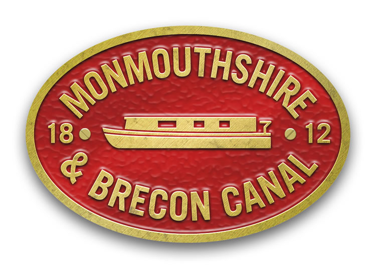 Monmouthshire & Brecon Canal - Metal Oval Bridge Plaque Magnet