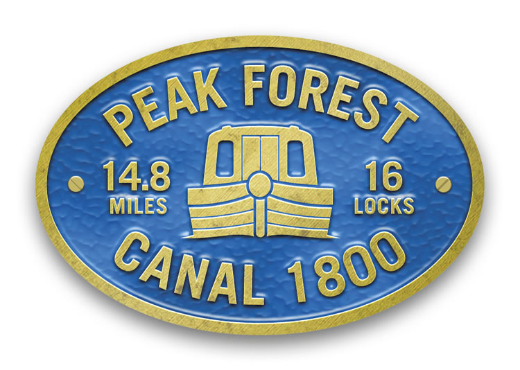 Peak Forest Canal - Metal Oval Bridge Plaque Magnet
