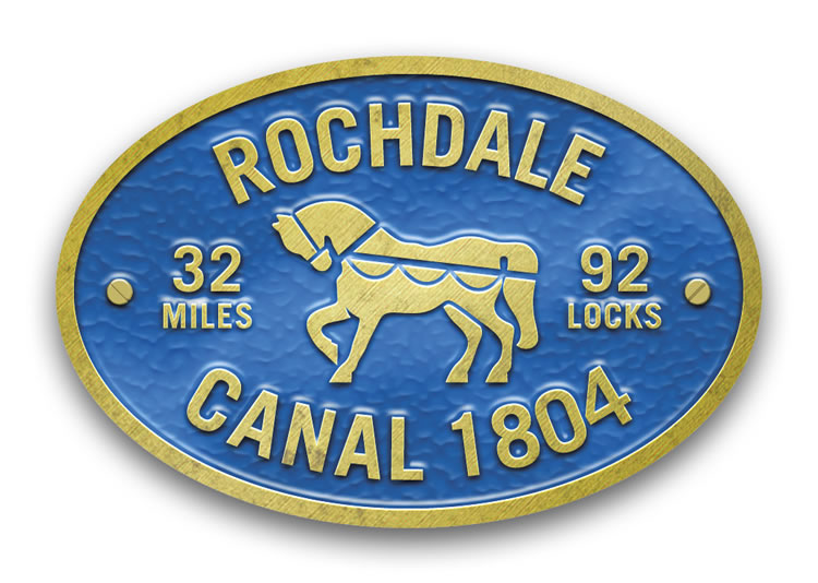 Rochdale Canal - Metal Oval Bridge Plaque Magnet
