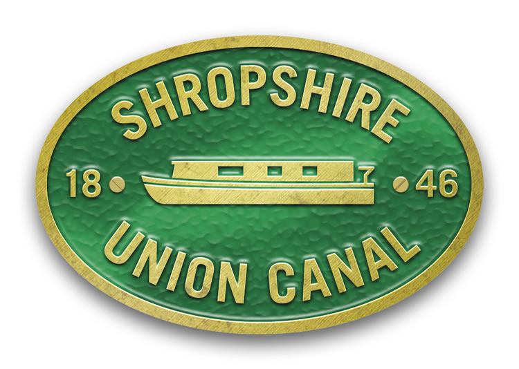 Shropshire Union Canal - Metal Oval Bridge Plaque Magnet