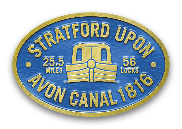 Stratford Upon Avon Canal - Metal Oval Bridge Plaque Magnet