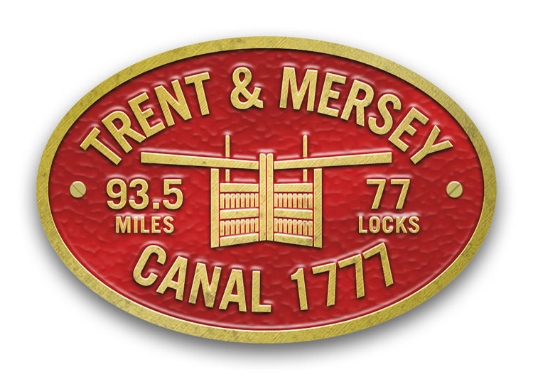 Trent & Mersey Canal - Metal Oval Bridge Plaque Magnet