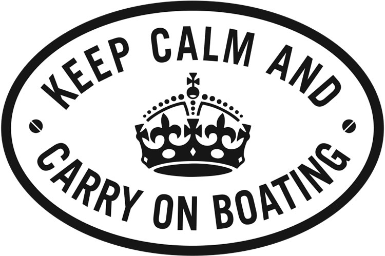 Keep Calm Carry on Boating Vinyl Bridge Plaque Magnet