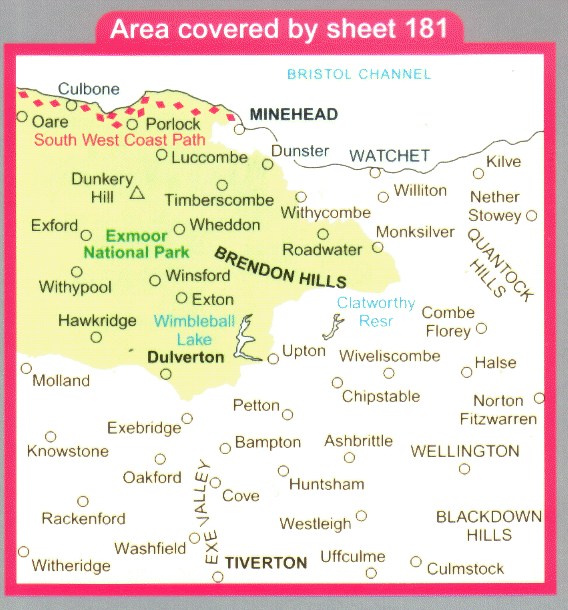 O.S.L. 181 - Minehead & Brendon Hills