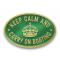 Keep Calm Carry On Boating - Metal Oval Bridge Plaque Magnet - view 3