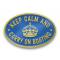 Keep Calm Carry On Boating - Metal Oval Bridge Plaque Magnet - view 2