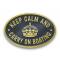 Keep Calm Carry On Boating - Metal Oval Bridge Plaque Magnet - view 1