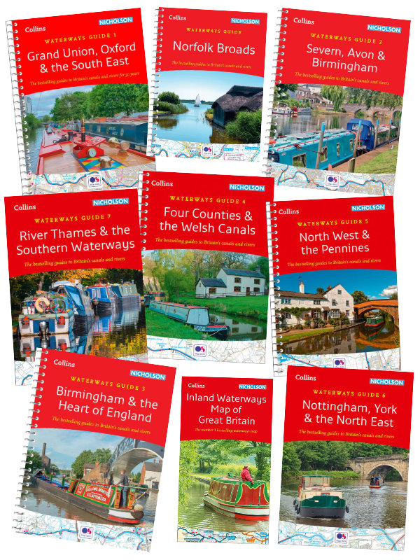 A set of all Nicholson Guides and Inland Waterways Map