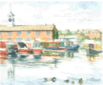 Nick Turley Print - Stourport Basin