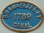 Brass Plaque - Birmingham & Fazeley Canal