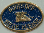Brass Plaque - Boots Off