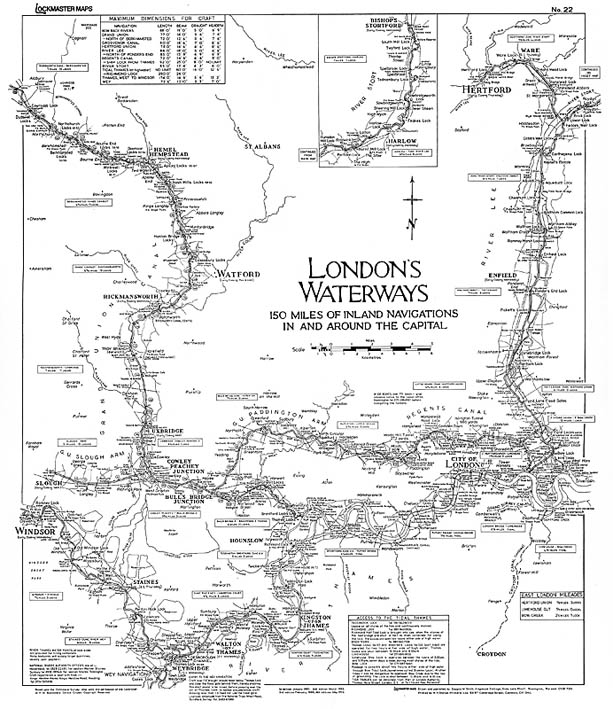 Lockmaster Map No.22 - London's Waterways