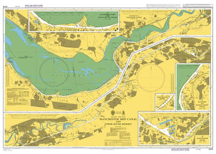 Admiralty Chart 3478 - Manchester Ship Canal & Upper River Mersey