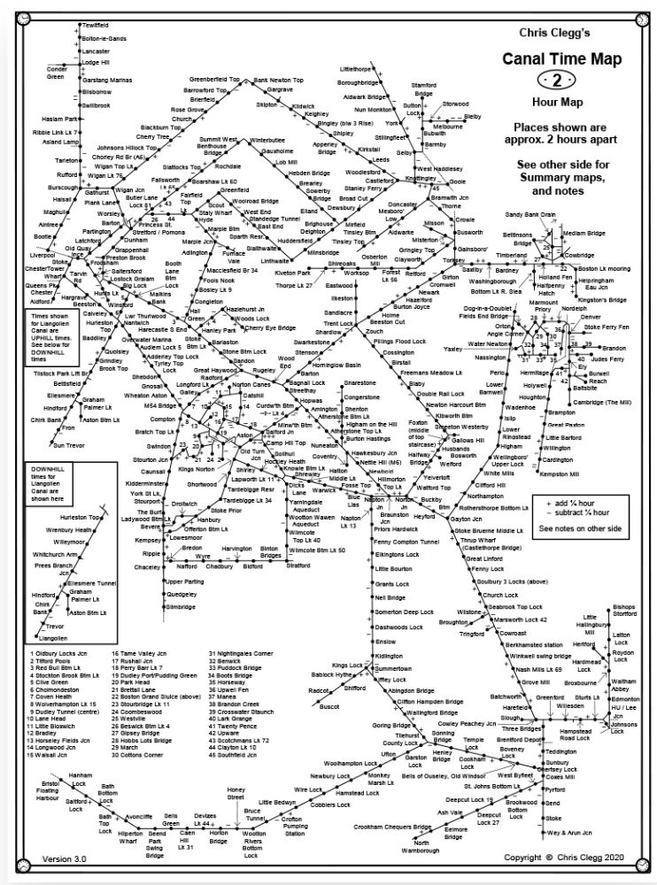 Chris Clegg's Canal Time Map