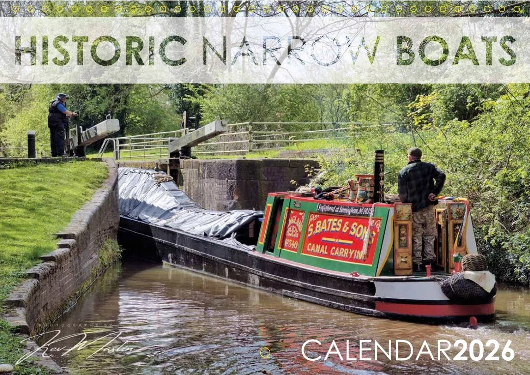 Historic Narrow Boats 2026 Calendar - Kev Maslin