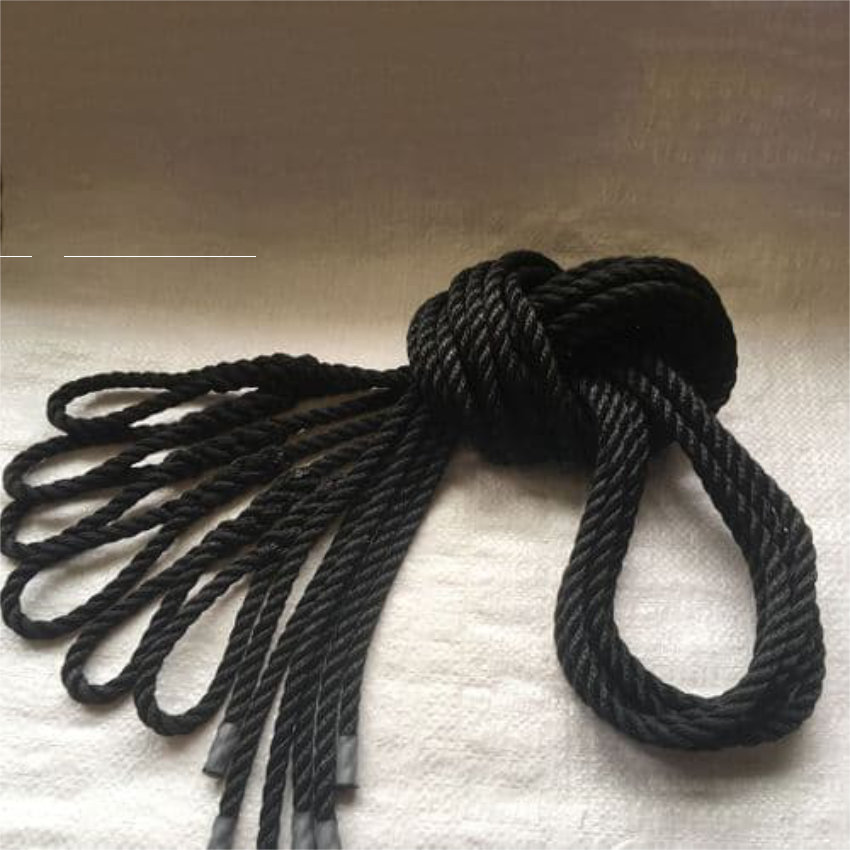 Lanyard / 8mm diameter / 80 cm length / Black 