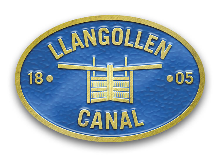 Llangollen Canal - Metal Oval Bridge Plaque Magnet